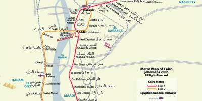 Cairo tàu điện ngầm bản đồ 2016