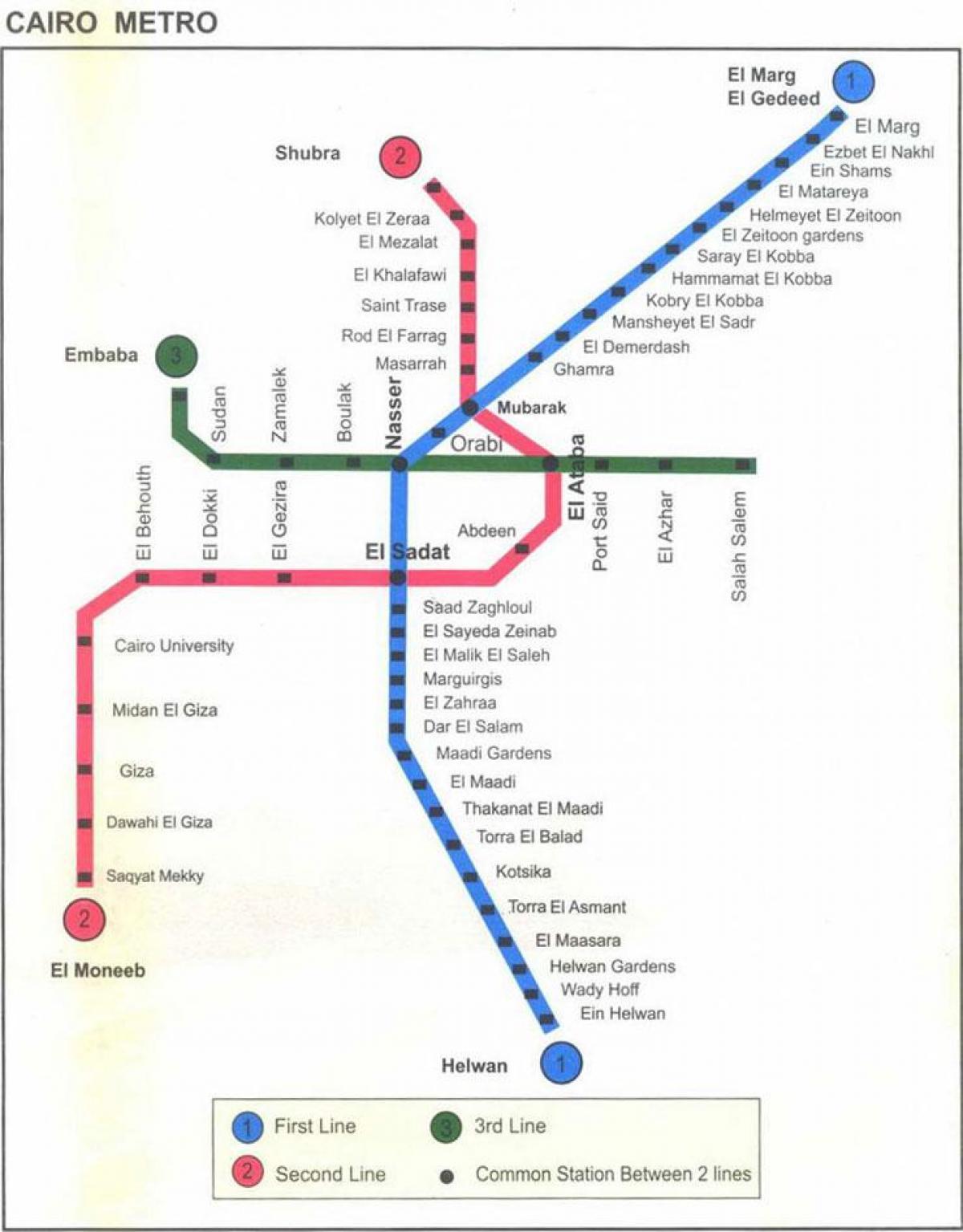 cairo tàu điện ngầm bản đồ
