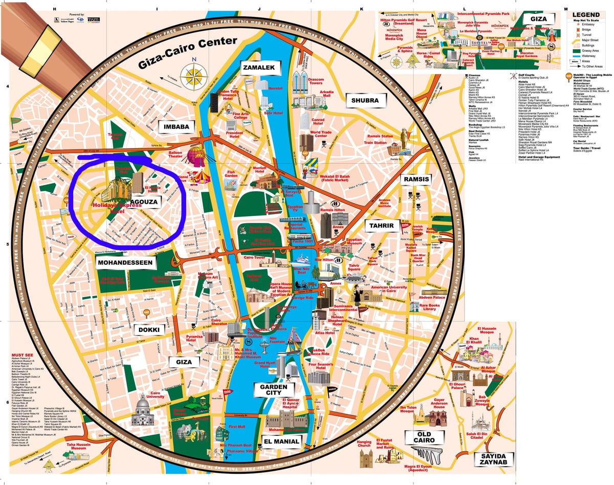 cairo hấp dẫn, bản đồ
