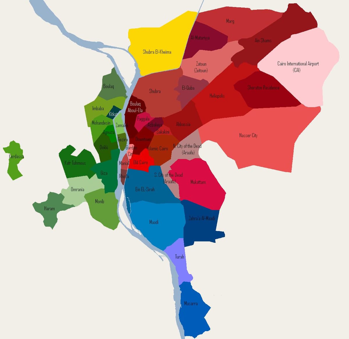 cairo khu phố bản đồ