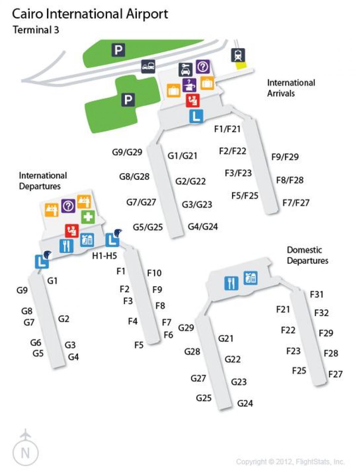 Bản đồ của cairo sân bay
