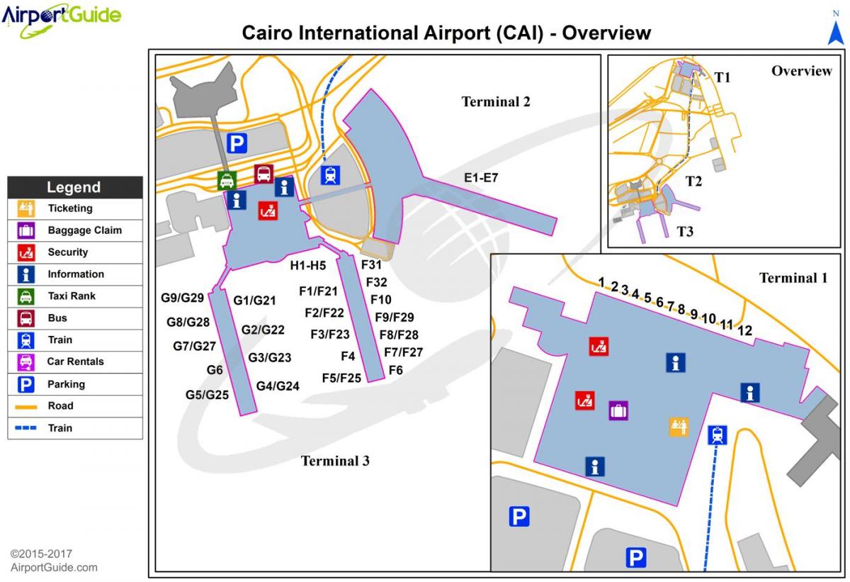 sân bay quốc tế cairo bản đồ