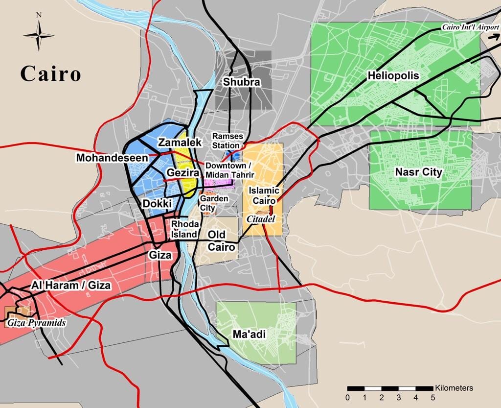 Bản đồ của khu vực được cairo