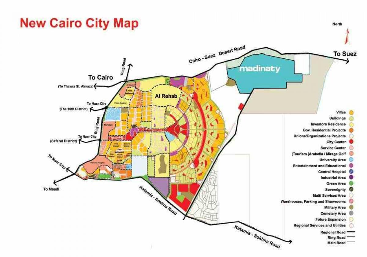 Bản đồ của mới cairo, thành phố