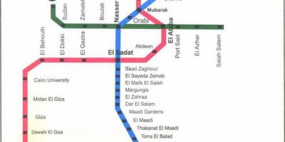 Cairo tàu điện ngầm bản đồ
