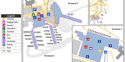 Sân bay quốc tế Cairo bản đồ