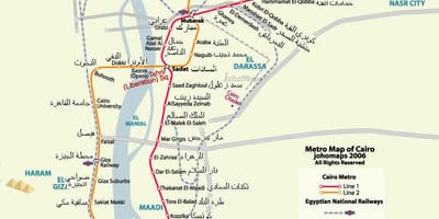 Cairo tàu điện ngầm bản đồ 2016